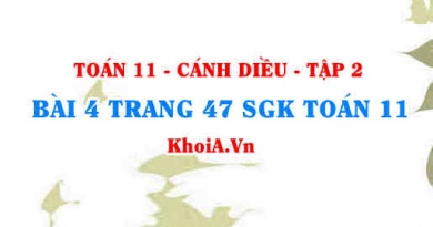 Bài 4 trang 47 Toán 11 tập 2 Cánh Diều